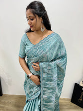 Jimmy Choo Sequence Worked Alice Blue Saree
